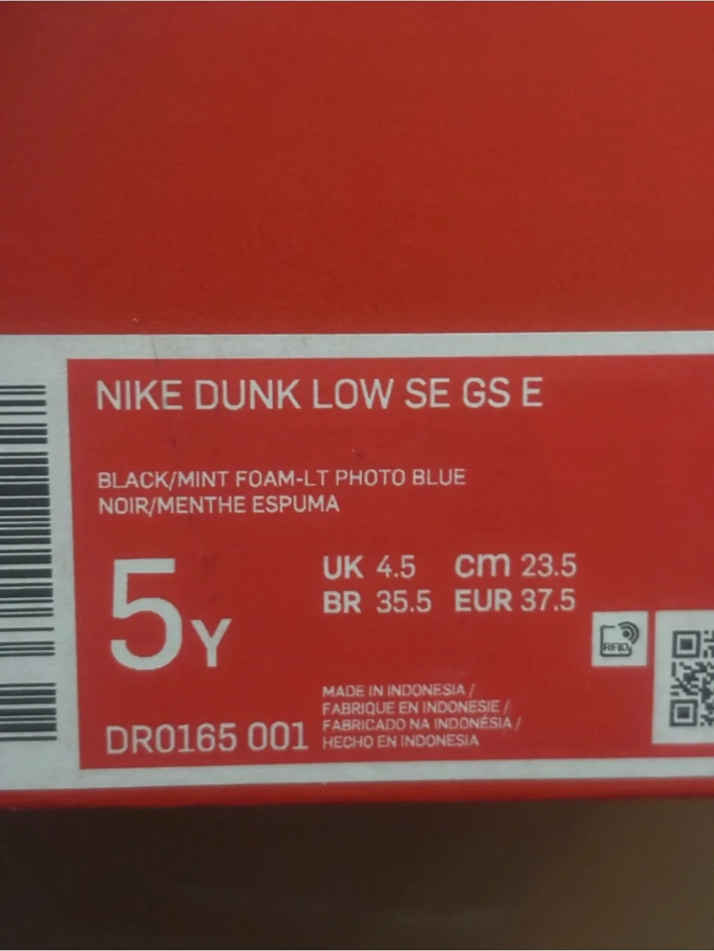 Nike Dunk Low SE GS Black, Mint & Photo Blue